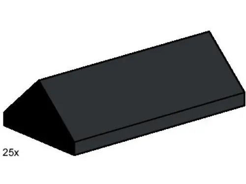 LEGO 3444 2 x 4 Ridge Roof Tiles Steep Sloped Black