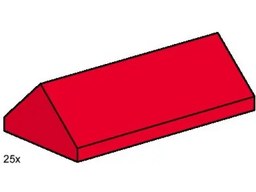 LEGO 3445 2 x 4 Ridge Roof Tiles Steep Sloped Red