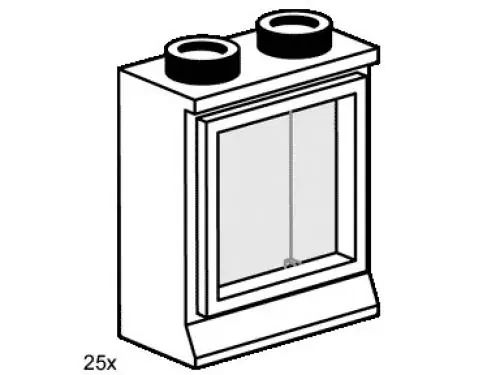 LEGO 3446 2 x 2 Window White