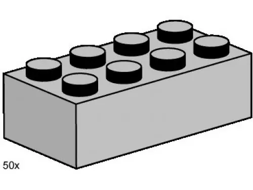 LEGO 3459 2 x 4 Light Gray Bricks