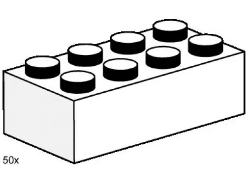 LEGO 3460 2 x 4 White Bricks