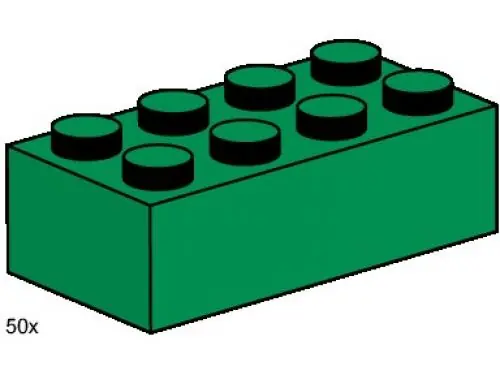 LEGO 3461 2 x 4 Dark Green Bricks