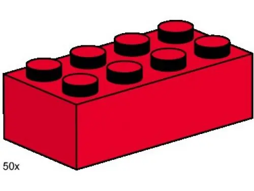 LEGO 3462 2 x 4 Red Bricks