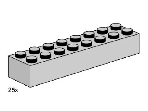 LEGO 3464 2 x 8 Light Gray Bricks