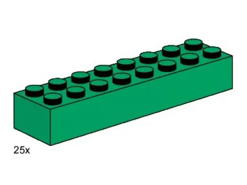 LEGO 3466 2 x 8 Dark Green Bricks