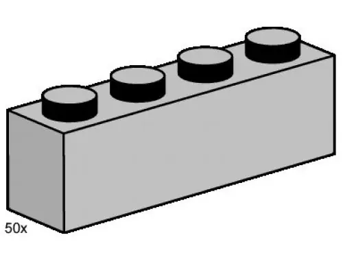 LEGO 3469 1 x 4 Light Gray Bricks