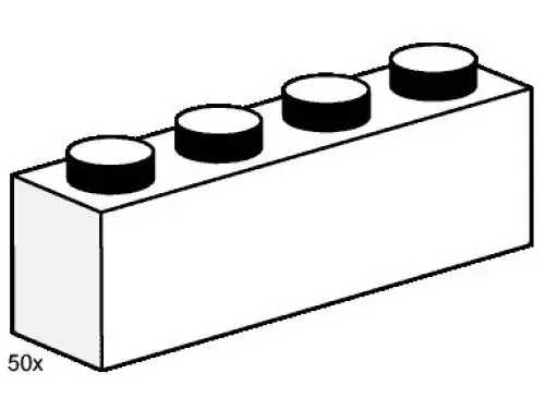 LEGO 3470 1 x 4 White Bricks