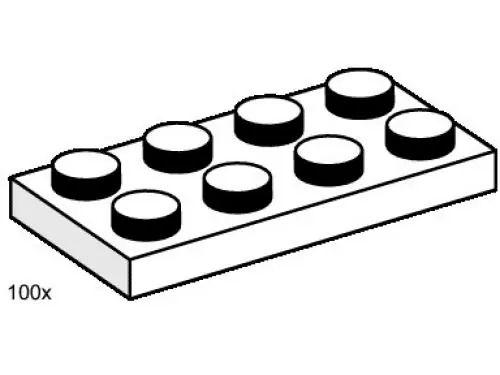 LEGO 3484 2 x 4 White Plates