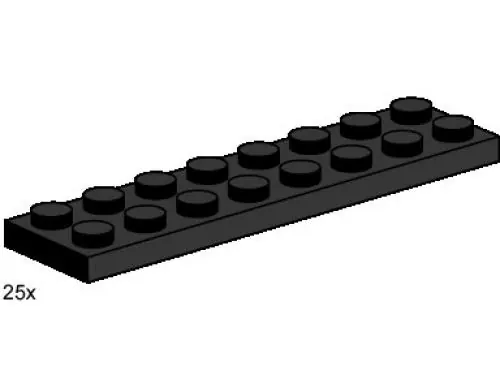 LEGO 3489 2 x 8 Black Plates
