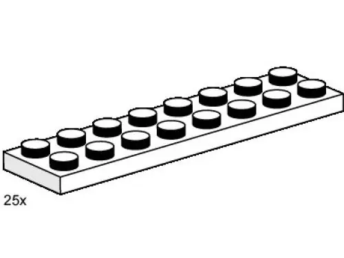 LEGO 3490 2 x 8 White Plates
