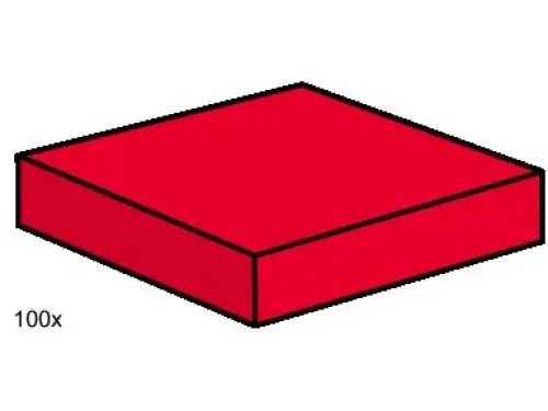 LEGO 3494 2 x 2 Red Smooth Tiles