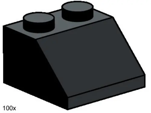 LEGO 3495 2 x 2 Roof Tiles Steep Sloped Black