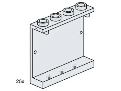 LEGO 3507 1 x 4 x 3 Wall Element Clear