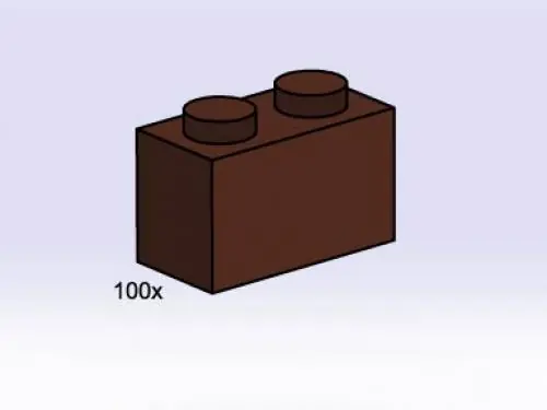 LEGO 3751 1 x 2 Brown Bricks
