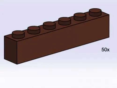 LEGO 3752 1 x 6 Brown Bricks