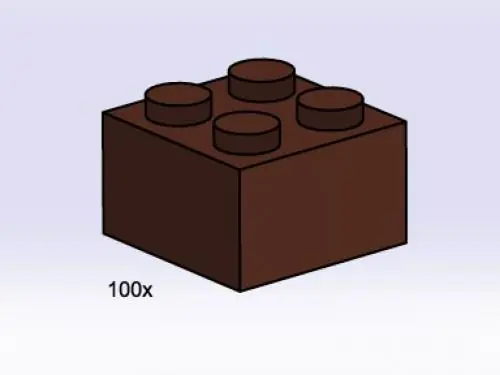 LEGO 3753 2 x 2 Brown Bricks