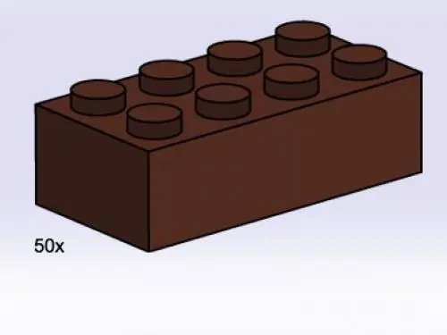 LEGO 3754 2 x 4 Brown Bricks