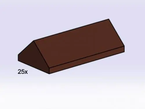 LEGO 3756 2 x 4 Brown Ridge Roof Tiles Steep Sloped