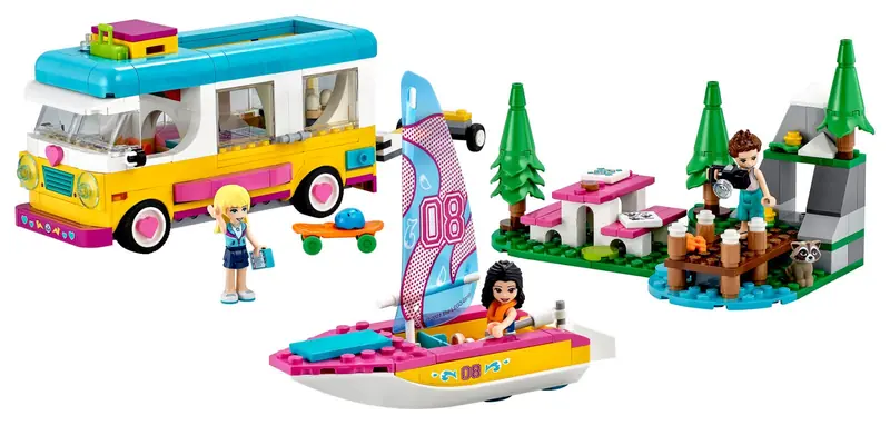 LEGO 41681 Leśny mikrobus kempingowy i żaglówka