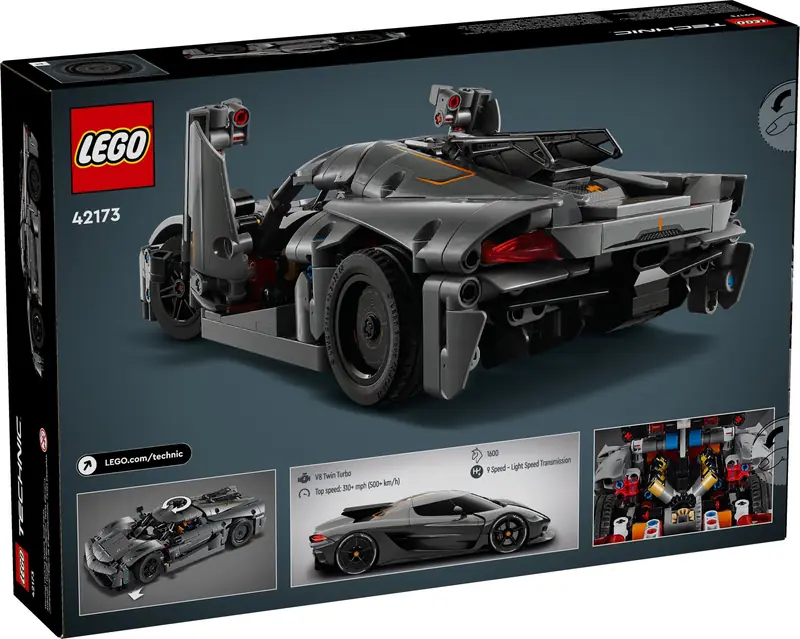 LEGO 42173 Szary hipersamochód Koenigsegg Jesko Absolut zdjęcie 3