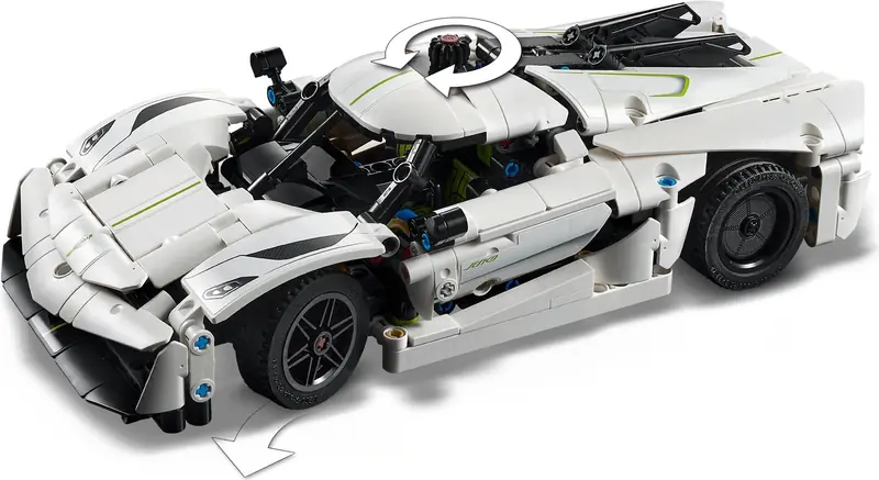 LEGO 42184 Biały hipersamochód Koenigsegg Jesko Absolut zdjęcie 7