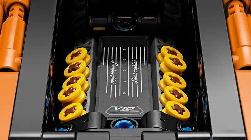 LEGO 42196 Pomarańczowe Lamborghini Huracán Tecnica zdjęcie 8