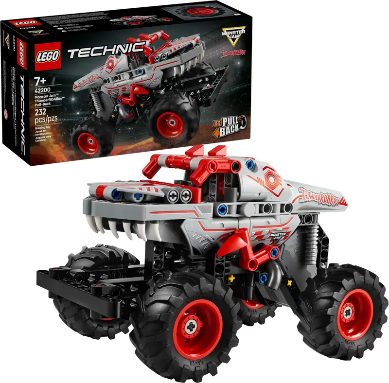 LEGO 42200 Monster Jam ThunderROARus z napędem typu pull-back zdjęcie 3
