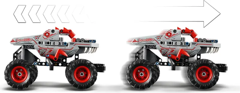 LEGO 42200 Monster Jam ThunderROARus z napędem typu pull-back zdjęcie 5