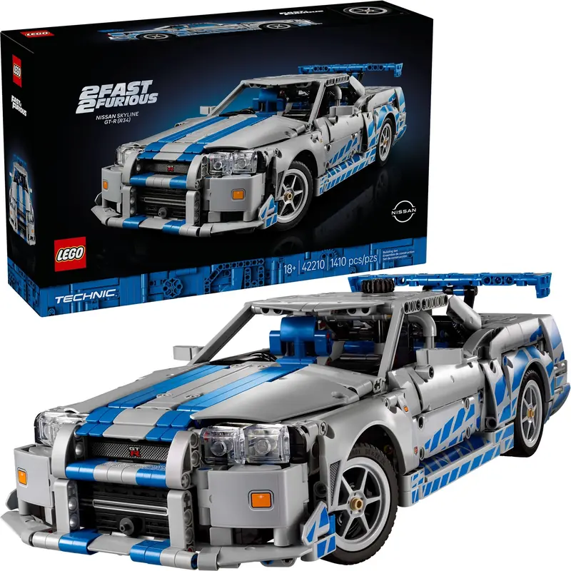 LEGO 42210 Samochód Nissan Skyline GT-R (R34) z filmu Za szybcy, za wściekli zdjęcie 3