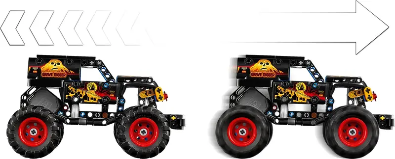 LEGO 42219 Monster Jam Grave Digger Ogień i lód zdjęcie 6