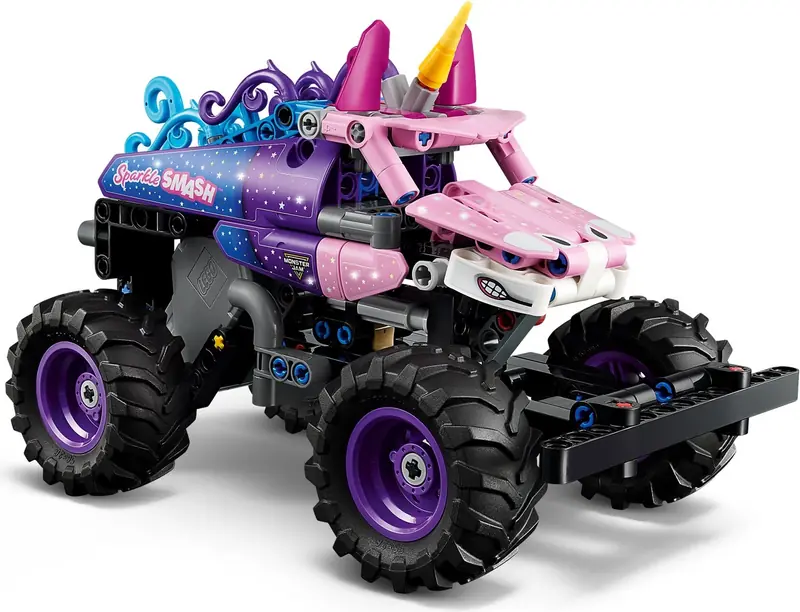 LEGO 42220 Monster Jam Sparkle Smash z napędem typu pull-back zdjęcie 6