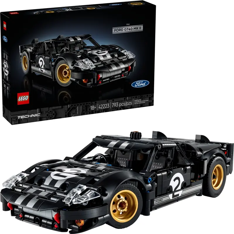 LEGO 42223 Samochód wyścigowy 1966 Ford GT40 MKII zdjęcie 4