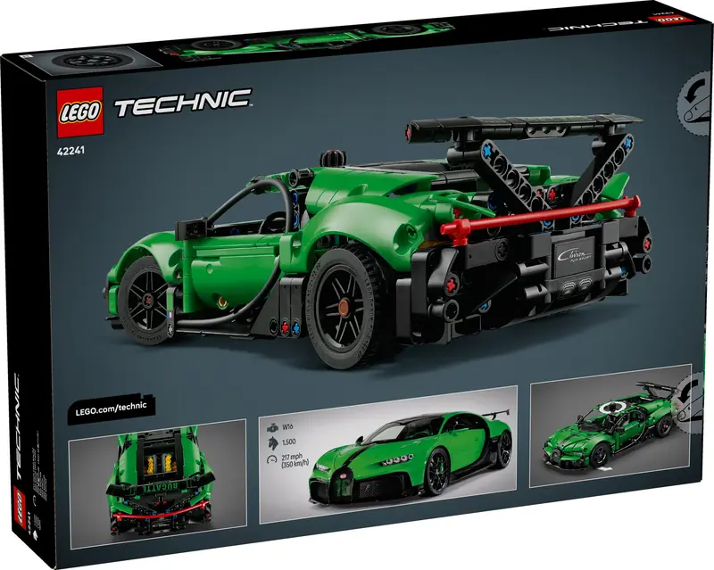 LEGO 42241 Zielony hipersamochód Bugatti Chiron Pur Sport zdjęcie 2