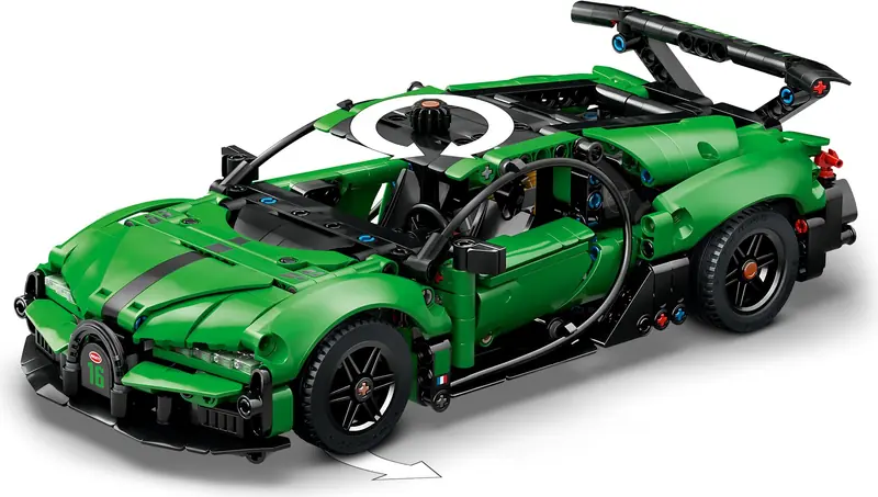 LEGO 42241 Zielony hipersamochód Bugatti Chiron Pur Sport zdjęcie 7