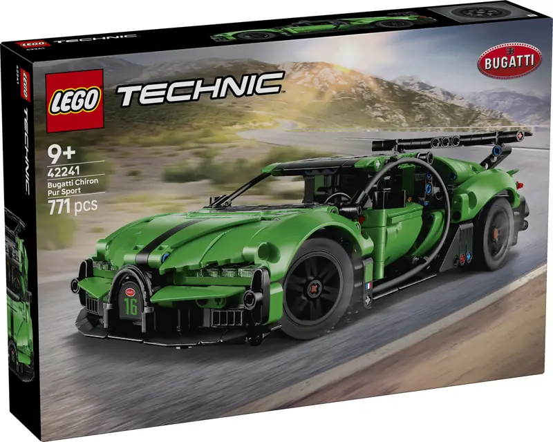 LEGO 42241 Zielony hipersamochód Bugatti Chiron Pur Sport zdjęcie 9