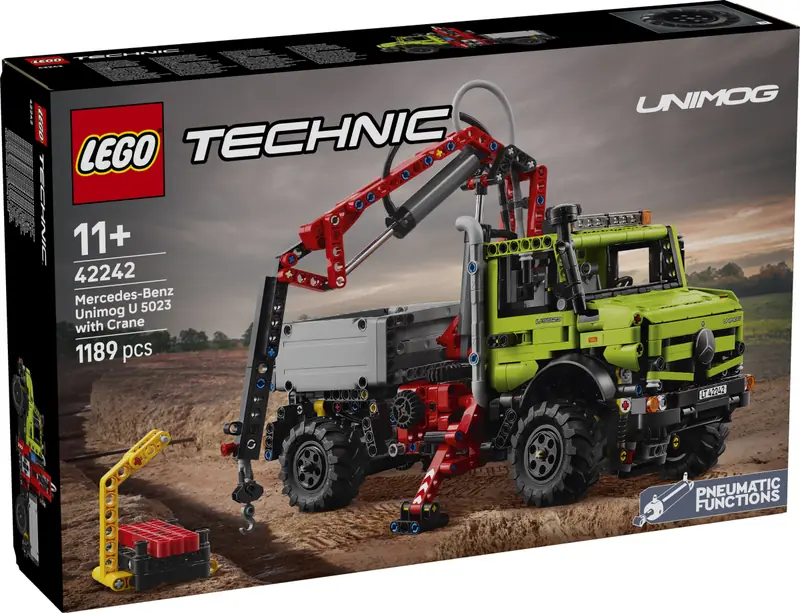 LEGO 42242 Mercedes-Benz Unimog U 5023 z dźwigiem zdjęcie 2
