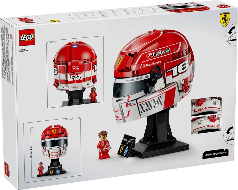 LEGO 43014 Kask Charles Leclerc Scuderia Ferrari HP zdjęcie 3
