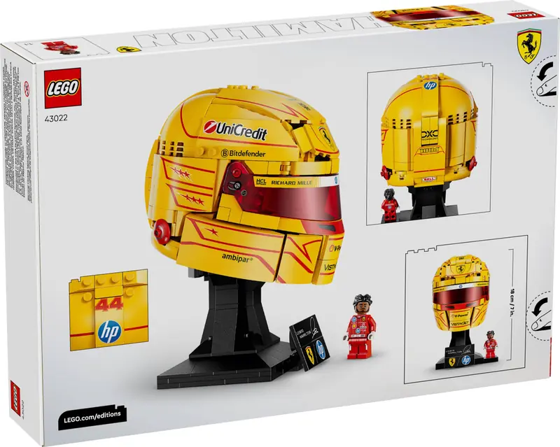 LEGO 43022 Kask Lewis Hamilton Scuderia Ferrari HP zdjęcie 3