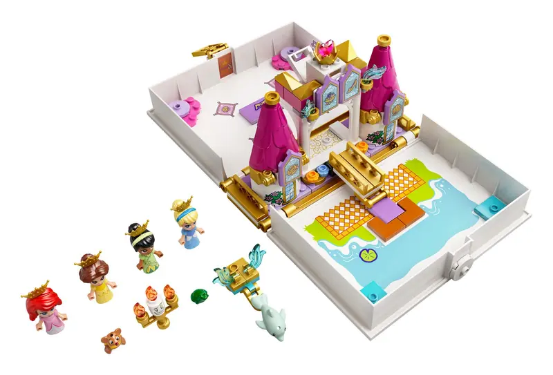 LEGO 43193 Książka z przygodami Arielki, Belli, Kopciuszka i Tiany