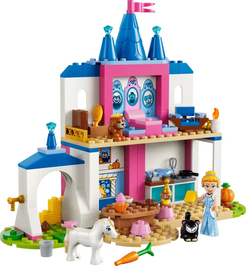 LEGO 43283 Zamek Kopciuszka i jej zwierzęcych przyjaciół