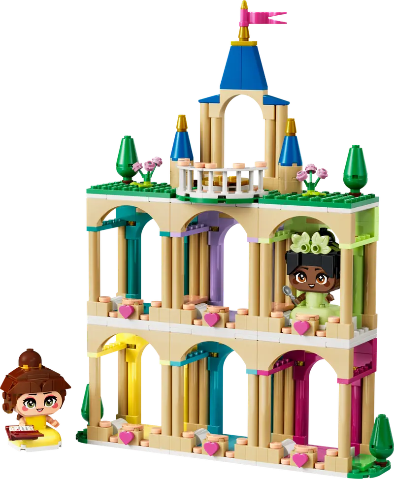 LEGO 43291 Mała Bella i Tiana z zamkiem