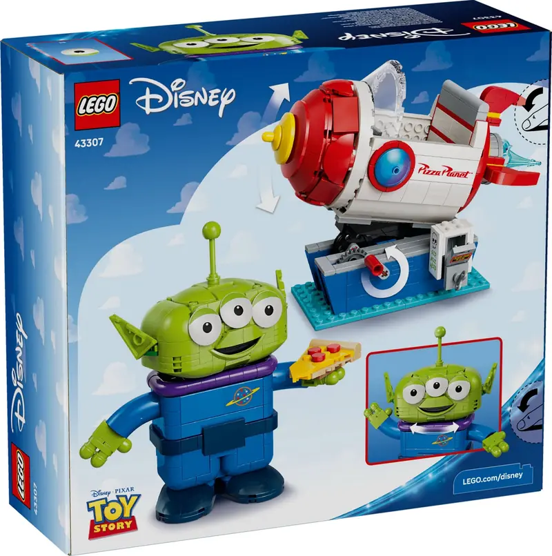 LEGO 43307 Kosmita z bujaną rakietą Pizza Planet zdjęcie 3