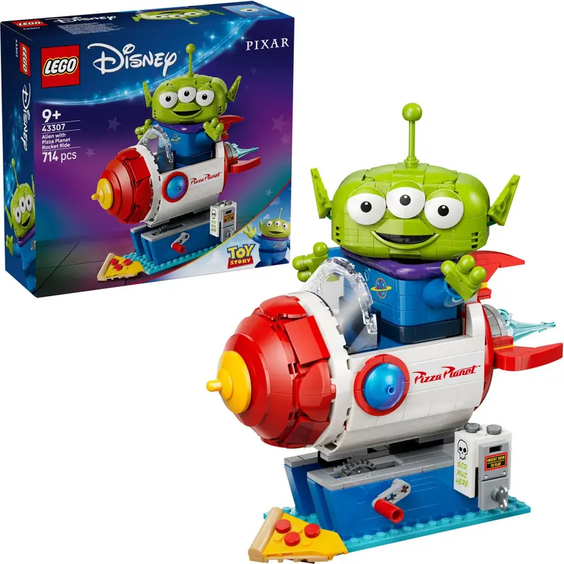 LEGO 43307 Kosmita z bujaną rakietą Pizza Planet zdjęcie 4
