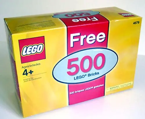 LEGO 4679b Free 500 LEGO Bricks (Bonus box and its contents only)