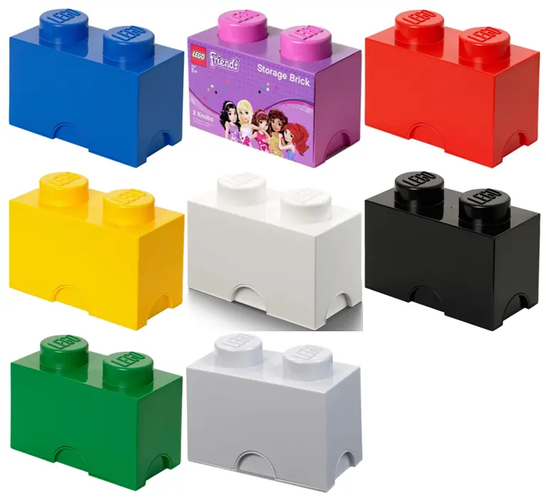 LEGO 5003568 Storage Brick 1 x 2 (All Colors)