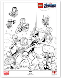 LEGO 5005882 Avengers: Endgame Black & White Art Print