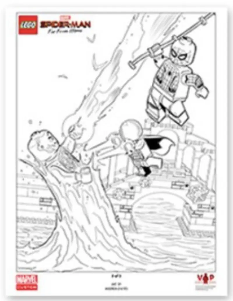 LEGO 5005884 Spider-Man: Far From Home Black & White Art Print