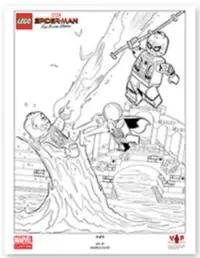 LEGO 5005884 Spider-Man: Far From Home Black & White Art Print