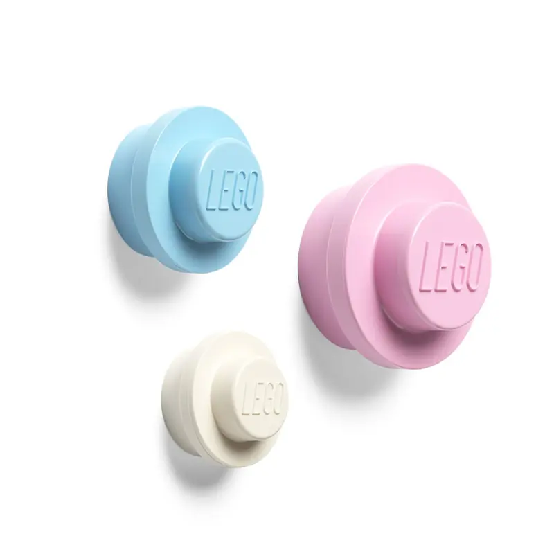 LEGO 5005894 Wall Hanger Set (Pink/Light Blue/White)
