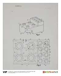 LEGO 5005998 French Patent LEGO DUPLO Brick 1968